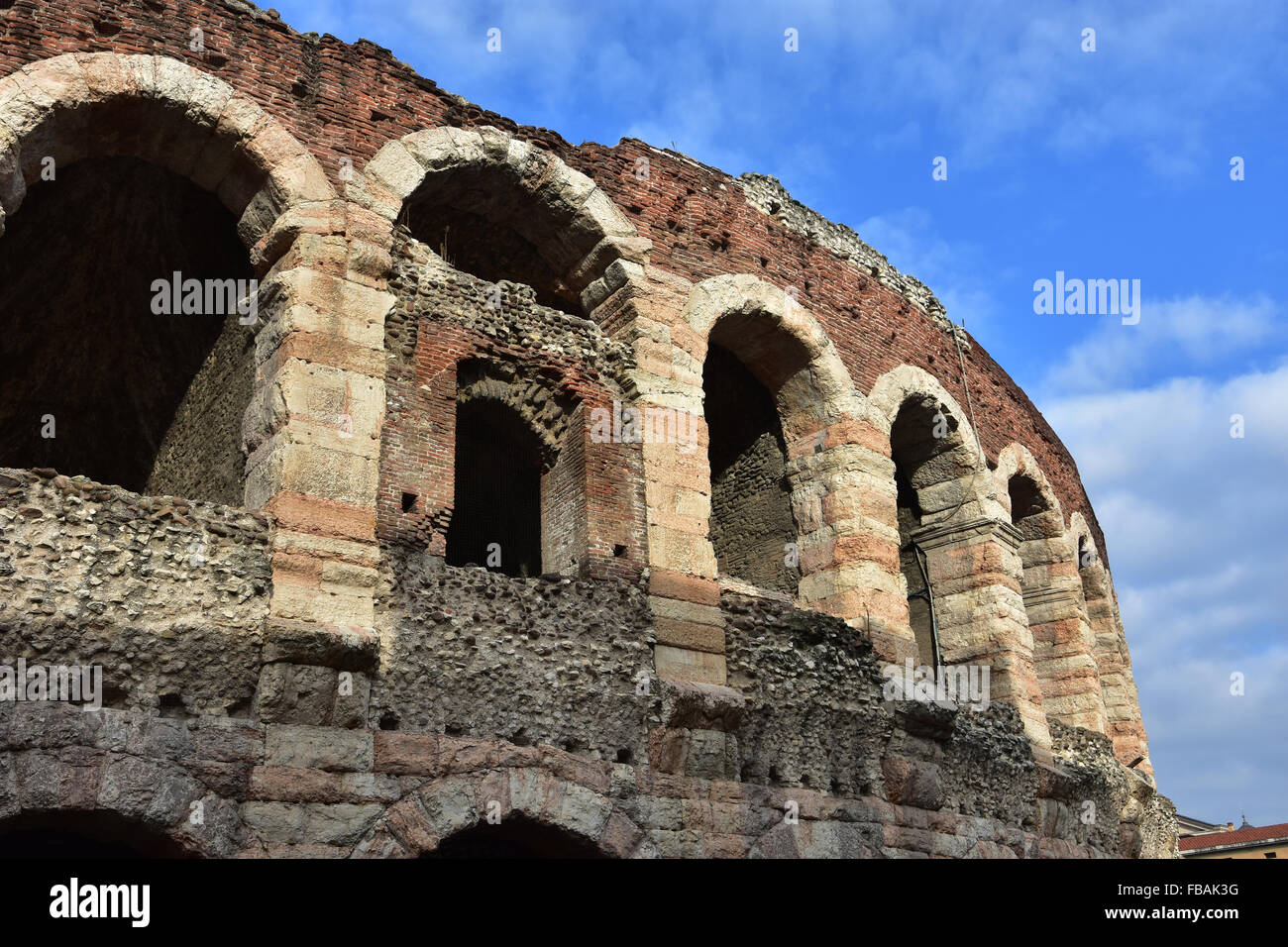 Arena di Verona archi Foto Stock