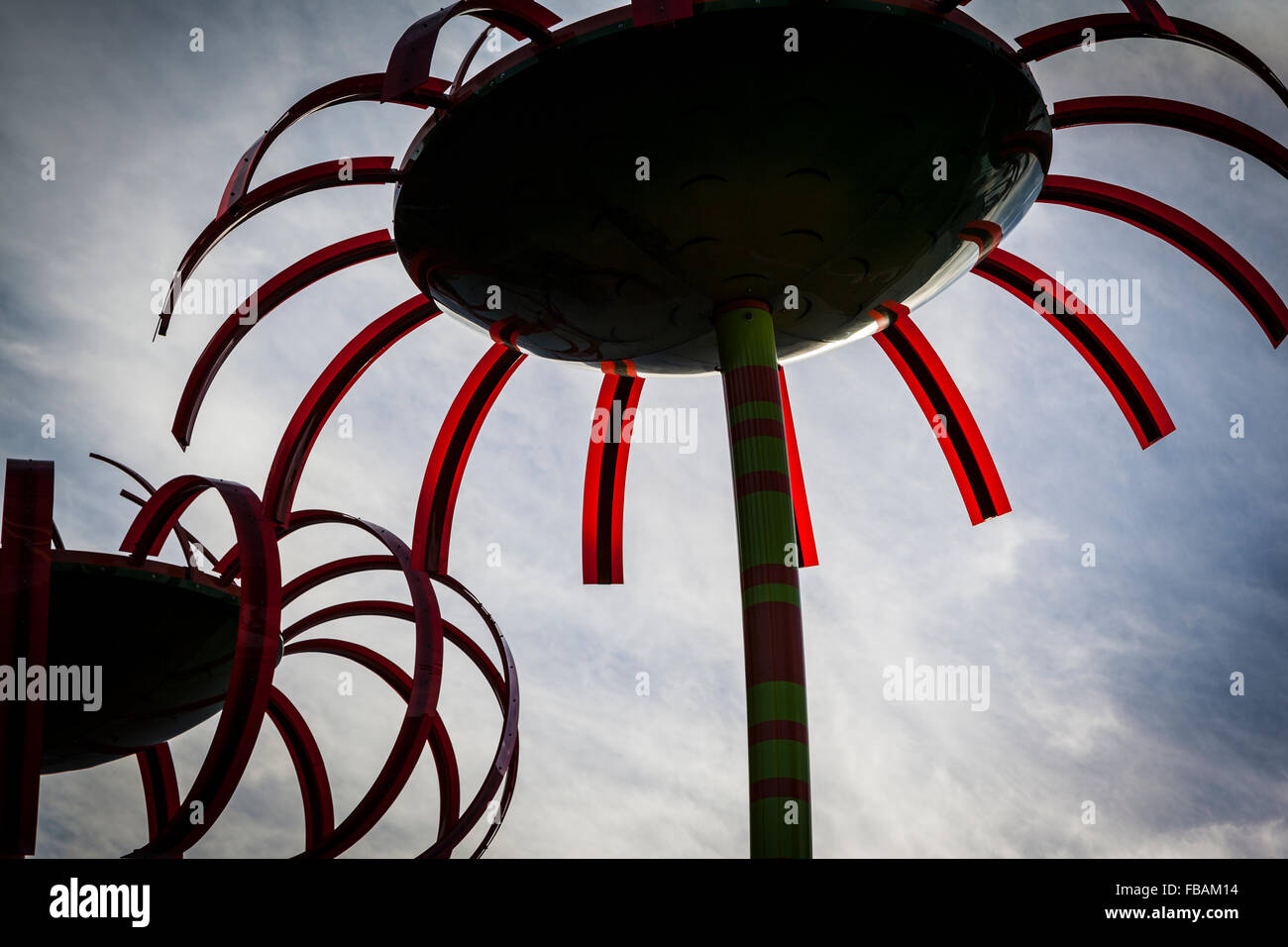 Seattle fiori sculture, il distanziatore neddle landmark, nello stato di Washington Foto Stock