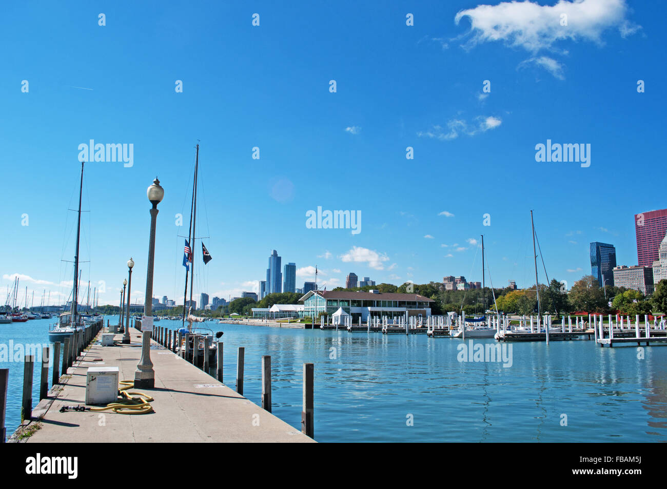 Chicago, il lago Michigan, Illinois, Stati Uniti d'America, Stati Uniti d'America Foto Stock