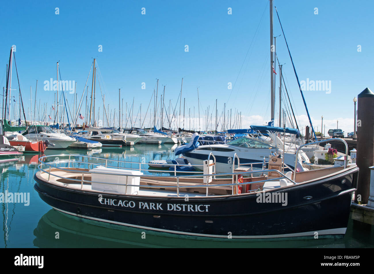 Chicago, il lago Michigan, Illinois, Stati Uniti d'America, Stati Uniti d'America Foto Stock