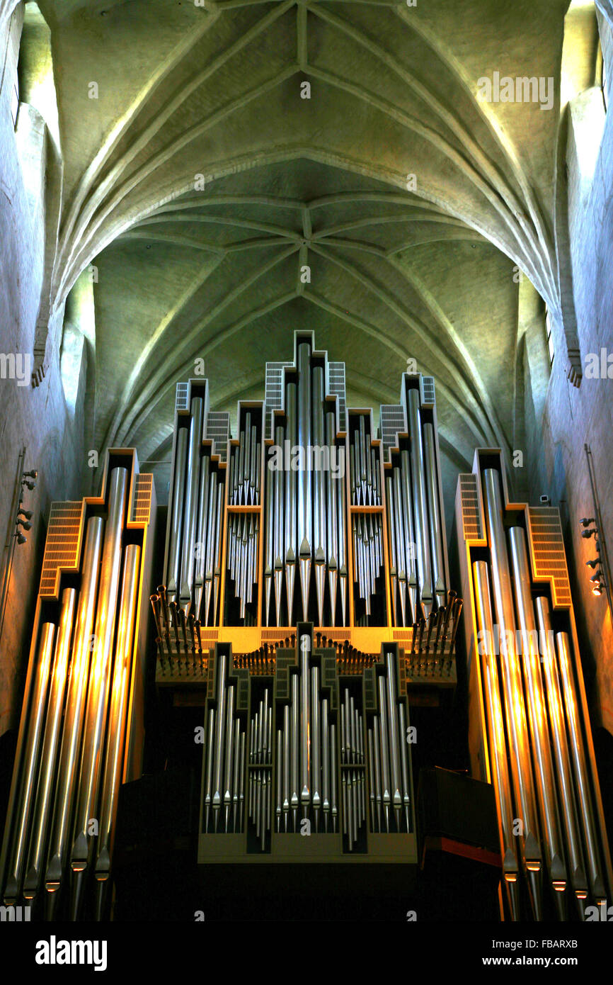 Organi sulla cattedrale di Turku. Turun tuomiokirkon urut Foto Stock