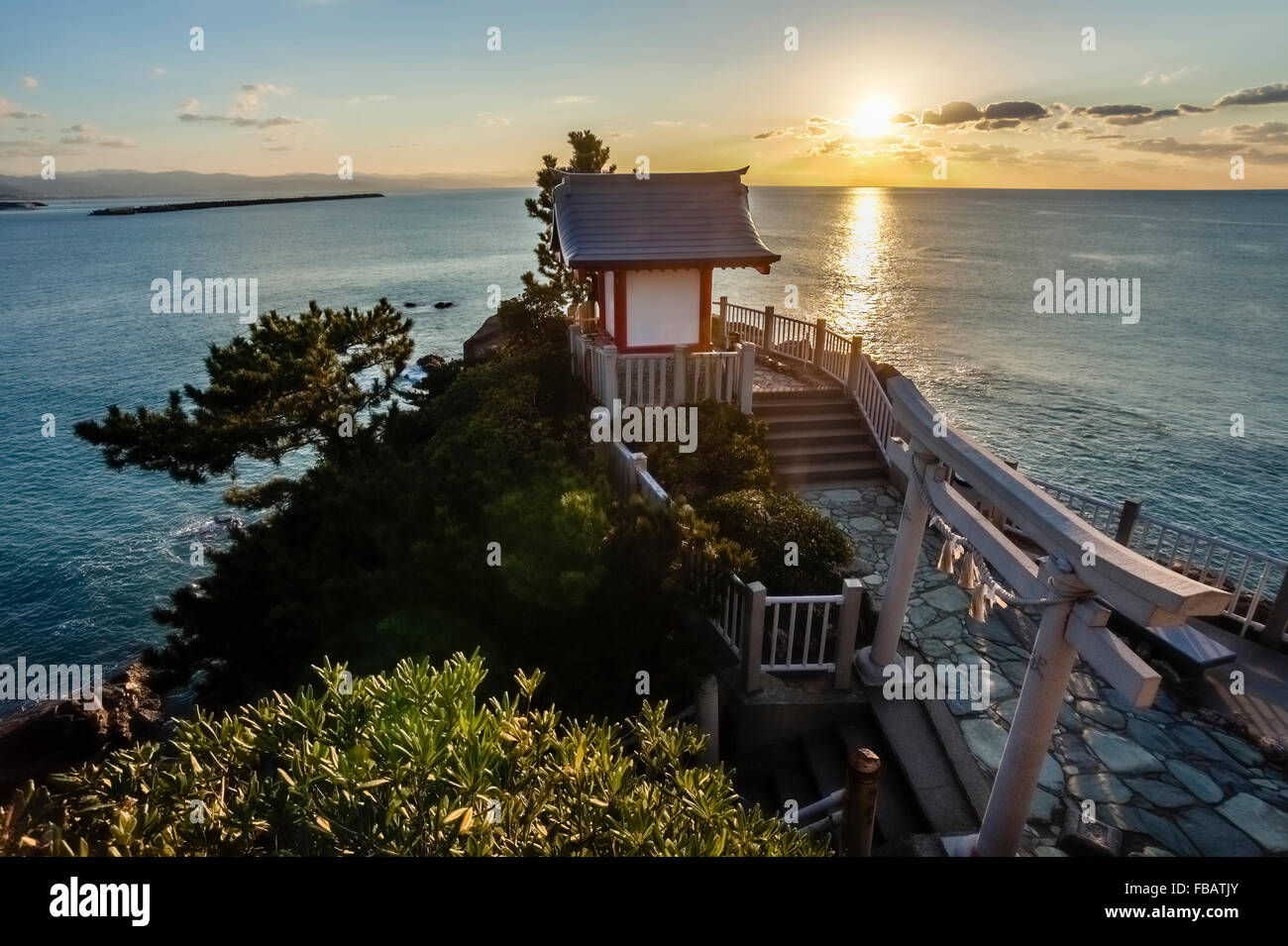 Watatsumi Santuario, Katsurahama park, Kochi, Prefettura di Kochi, Giappone Foto Stock