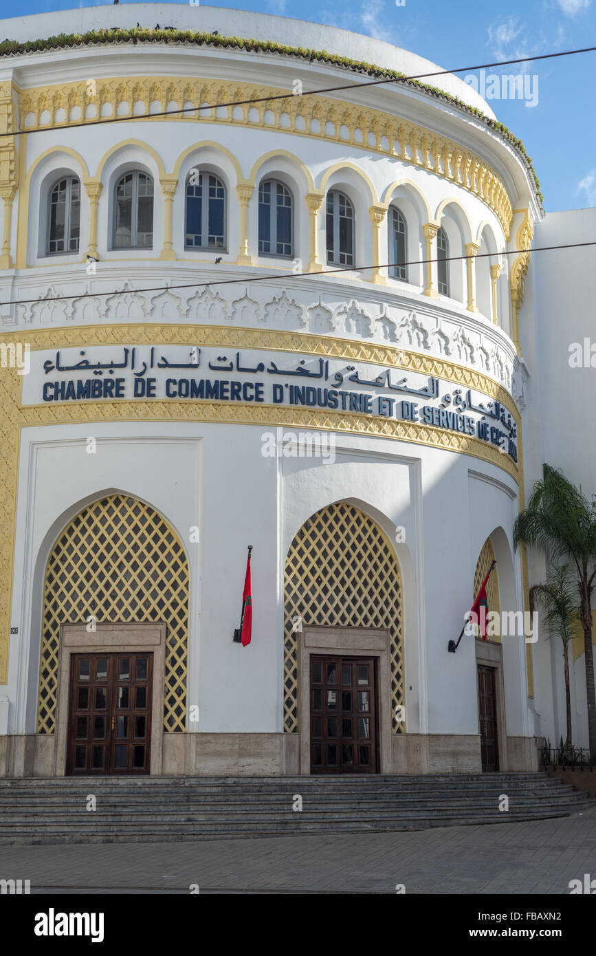 Camera di Commercio e Industria di Casablanca, Marocco Foto Stock