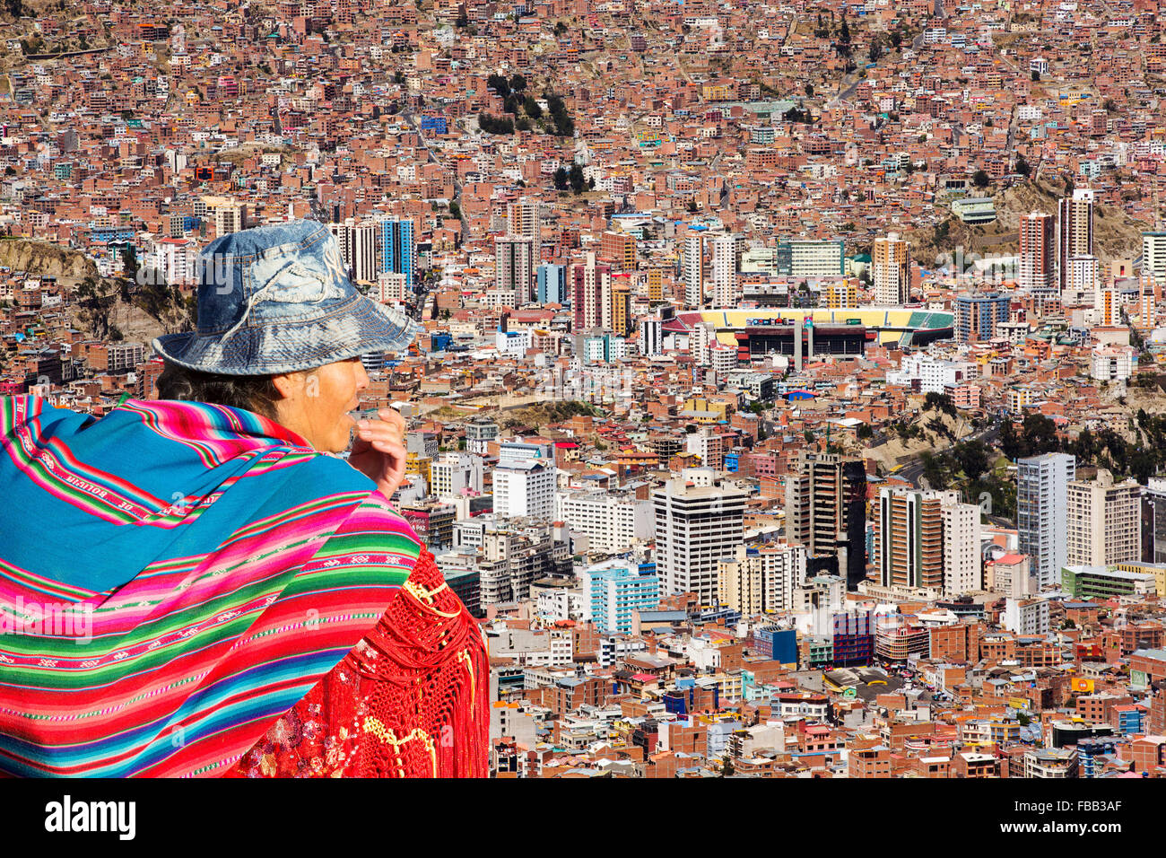 La Paz in Bolivia. La Paz sarà probabilmente la prima città capitale del mondo che dovrà essere in gran parte abbandonato a causa della mancanza Foto Stock
