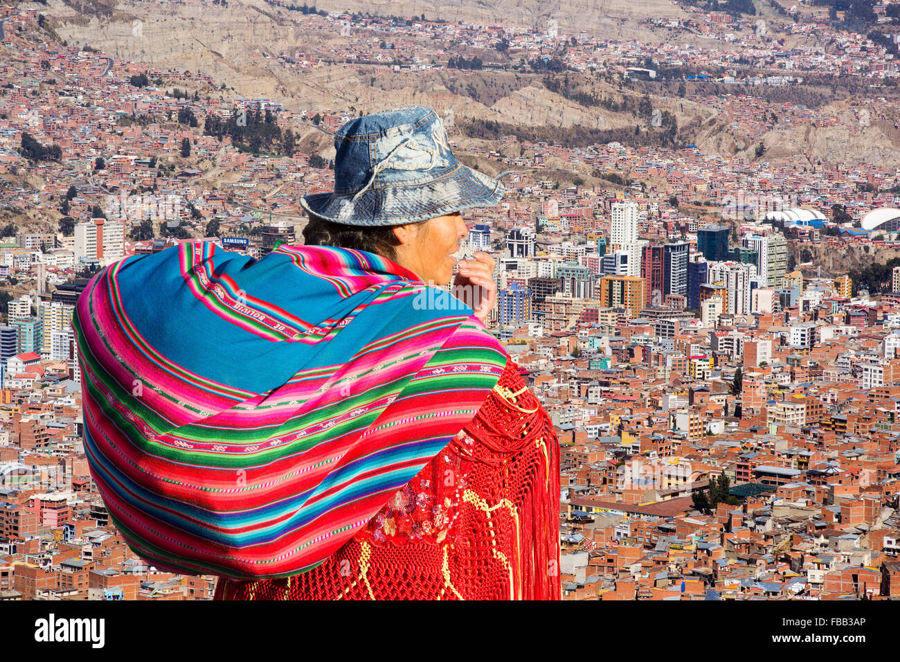 La Paz in Bolivia. La Paz sarà probabilmente la prima città capitale del mondo che dovrà essere in gran parte abbandonato a causa della mancanza Foto Stock