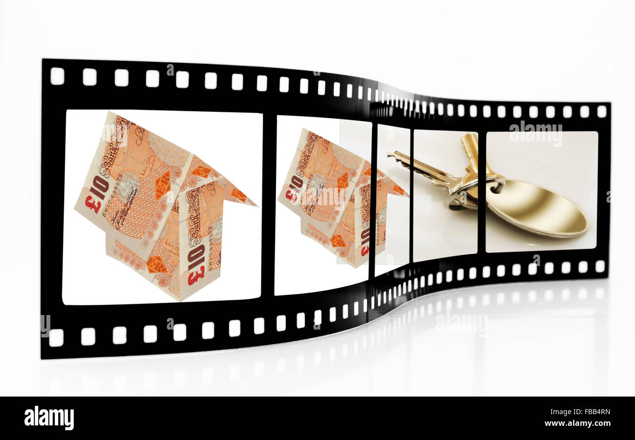 Mercato immobiliare a striscia di pellicola Foto Stock