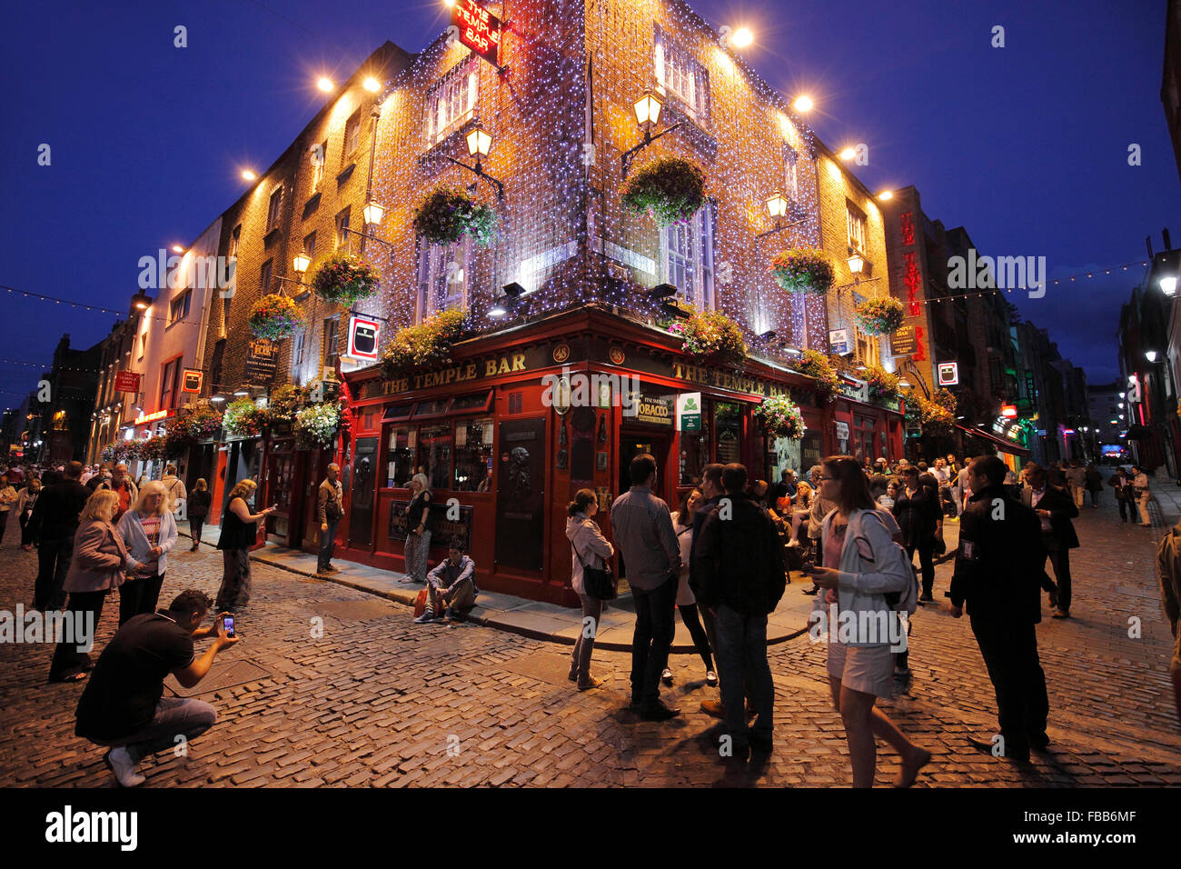 Il Temple Bar di Dublino Foto Stock