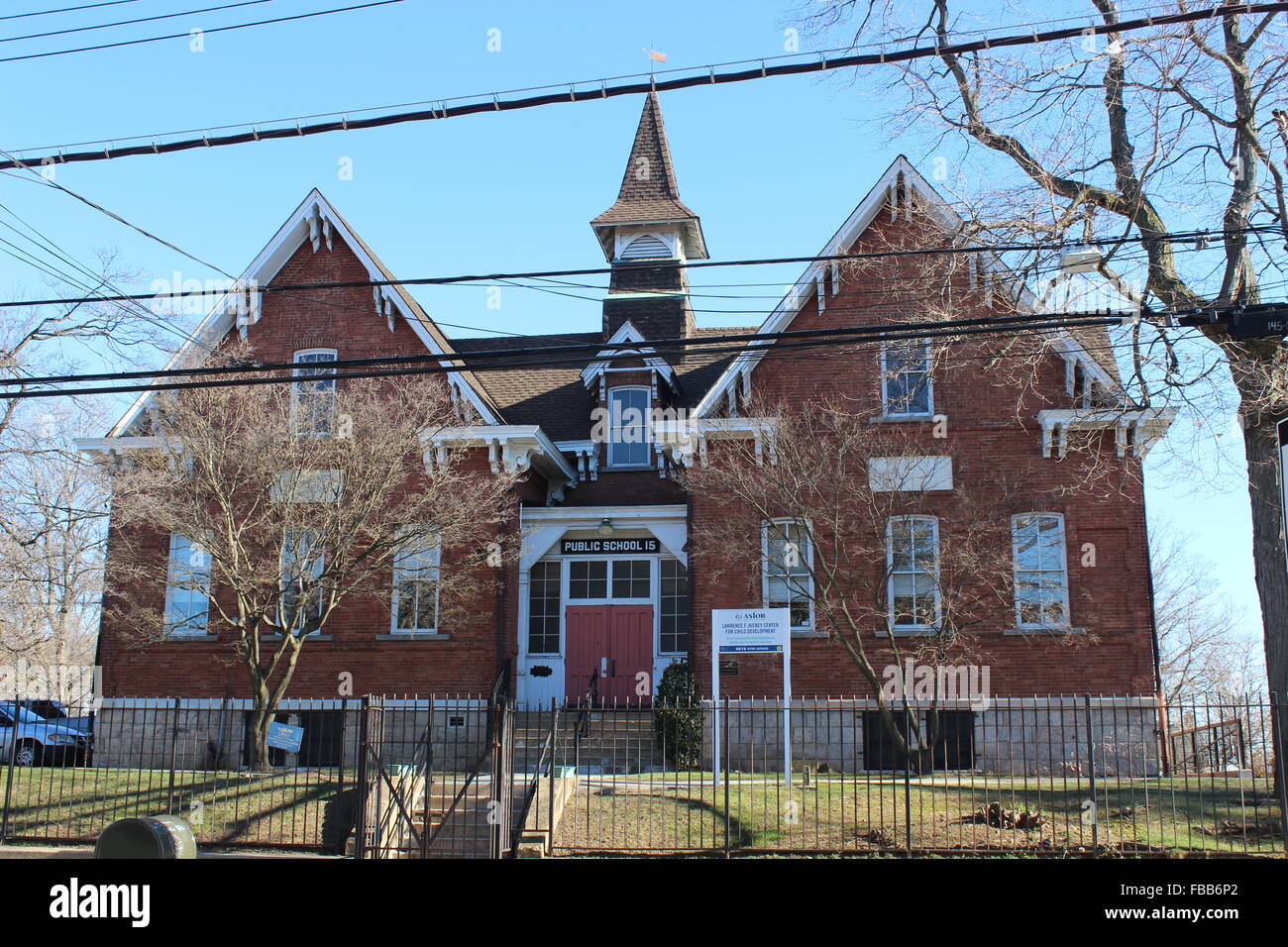 Villaggio di scuola Eastchester, Bronx, New York Foto Stock