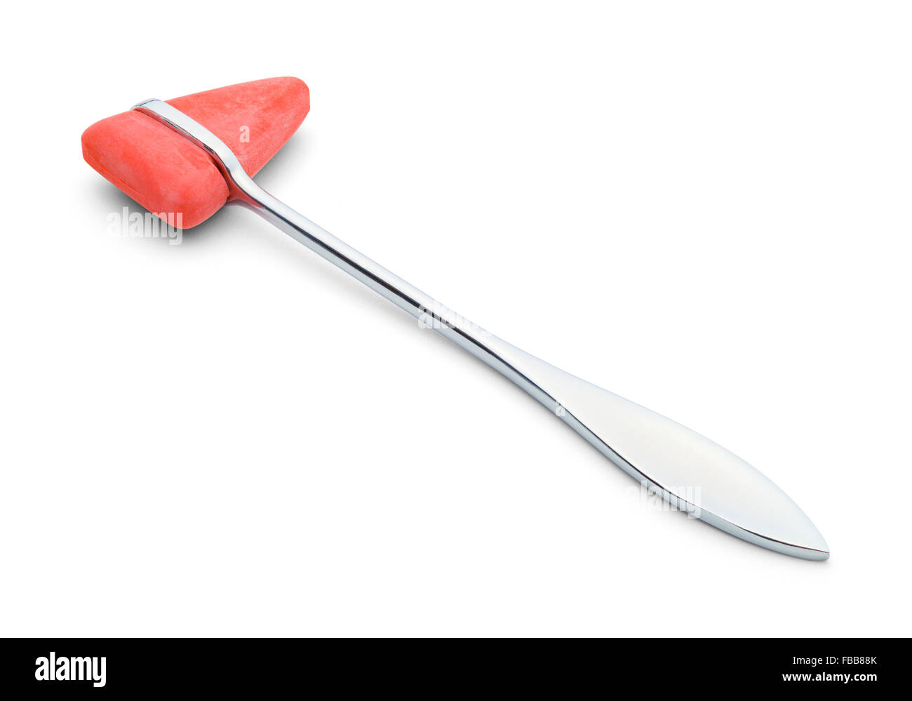 Rosso Reflex medici martello isolati su sfondo bianco. Foto Stock