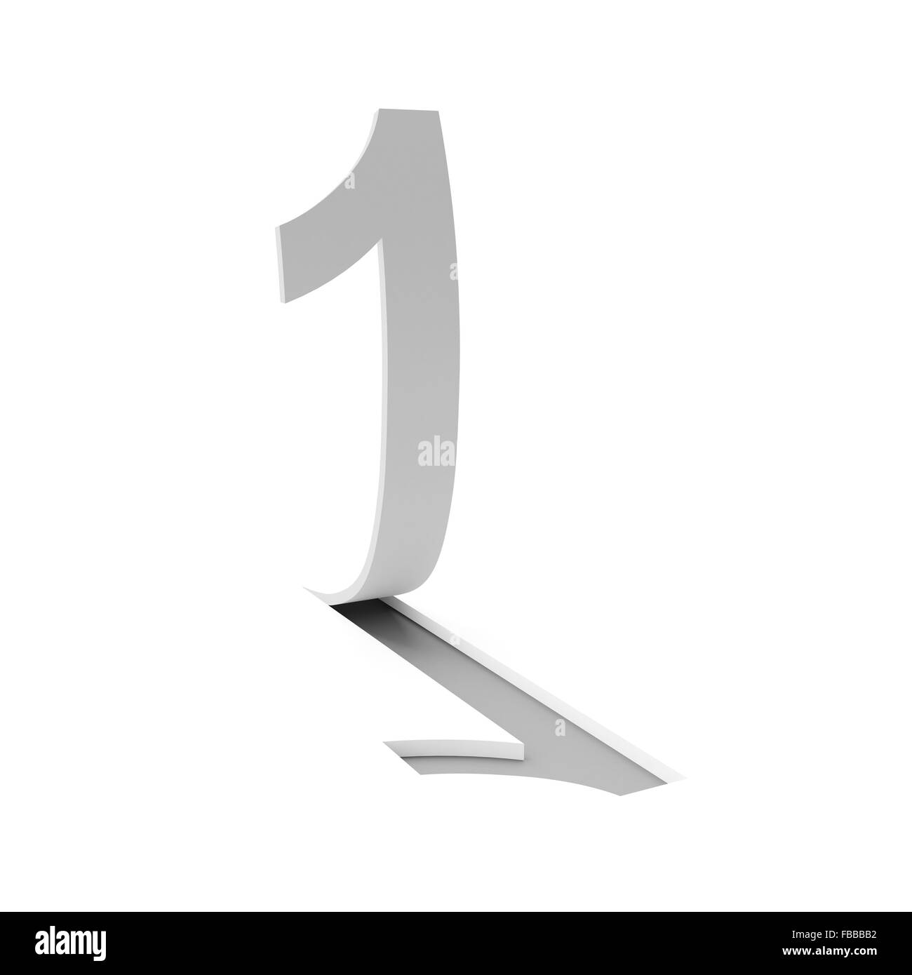 Il numero uno, 3D render Foto Stock