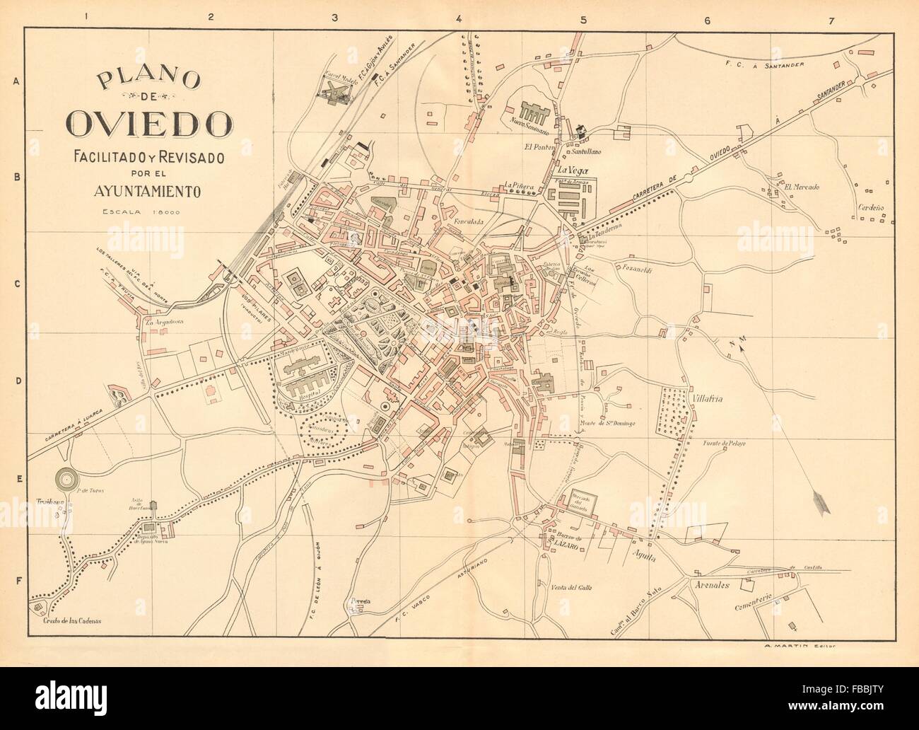 oviedo-plano-antiguo-de-la-cuidad-antica-citt-city-plan-martin
