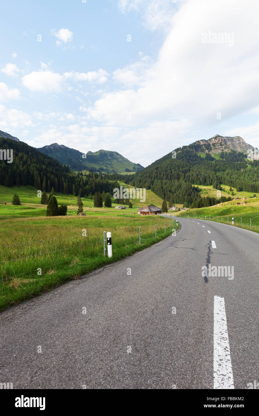 La strada di montagna Foto Stock