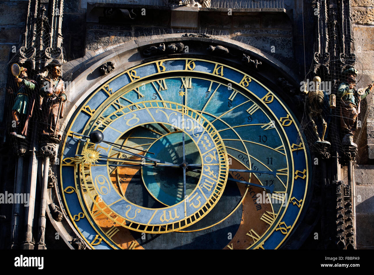 Orologio astronomico Repubblica Ceca Municipio della Città Vecchia Praga Foto Stock
