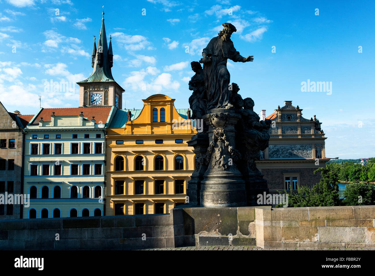 San Ivo, Charles Bridge, Praga, Repubblica ceca, Foto Stock