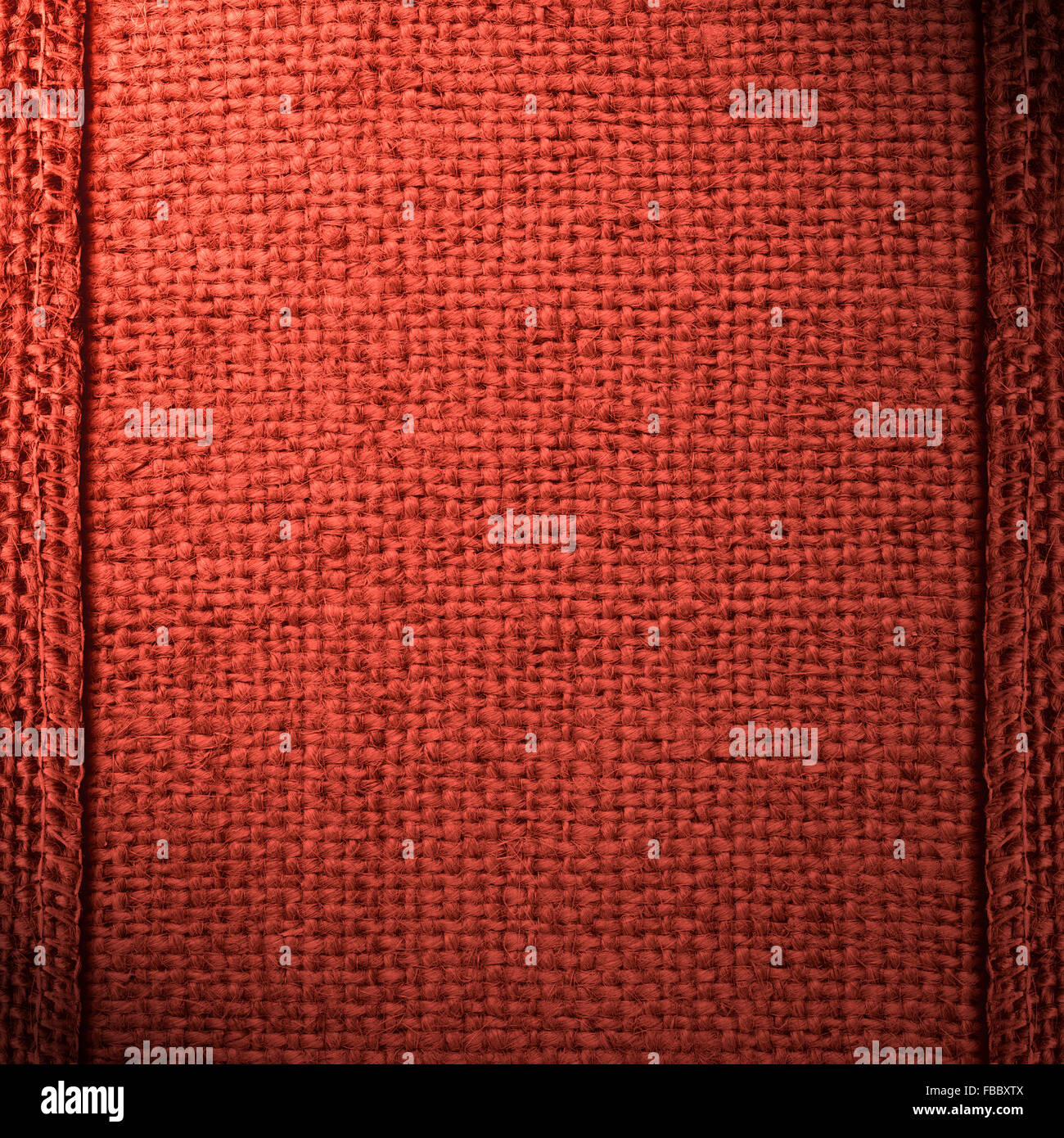 Rosso texture di lino o tessuto di sfondo in tela Foto Stock