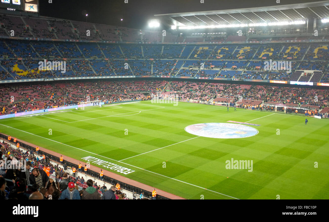 Il Camp Nou o Nou Camp stadio di calcio di Barcellona Foto Stock