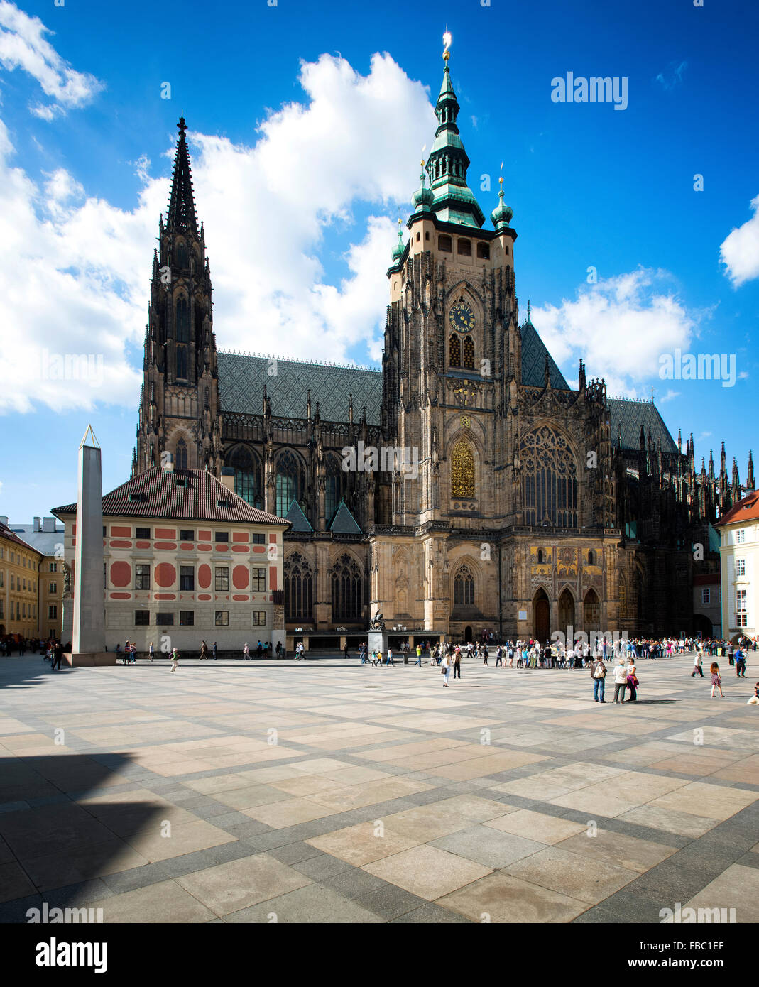 San Vituss Cattedrale, il castello di Praga Repubblica Ceca Foto Stock
