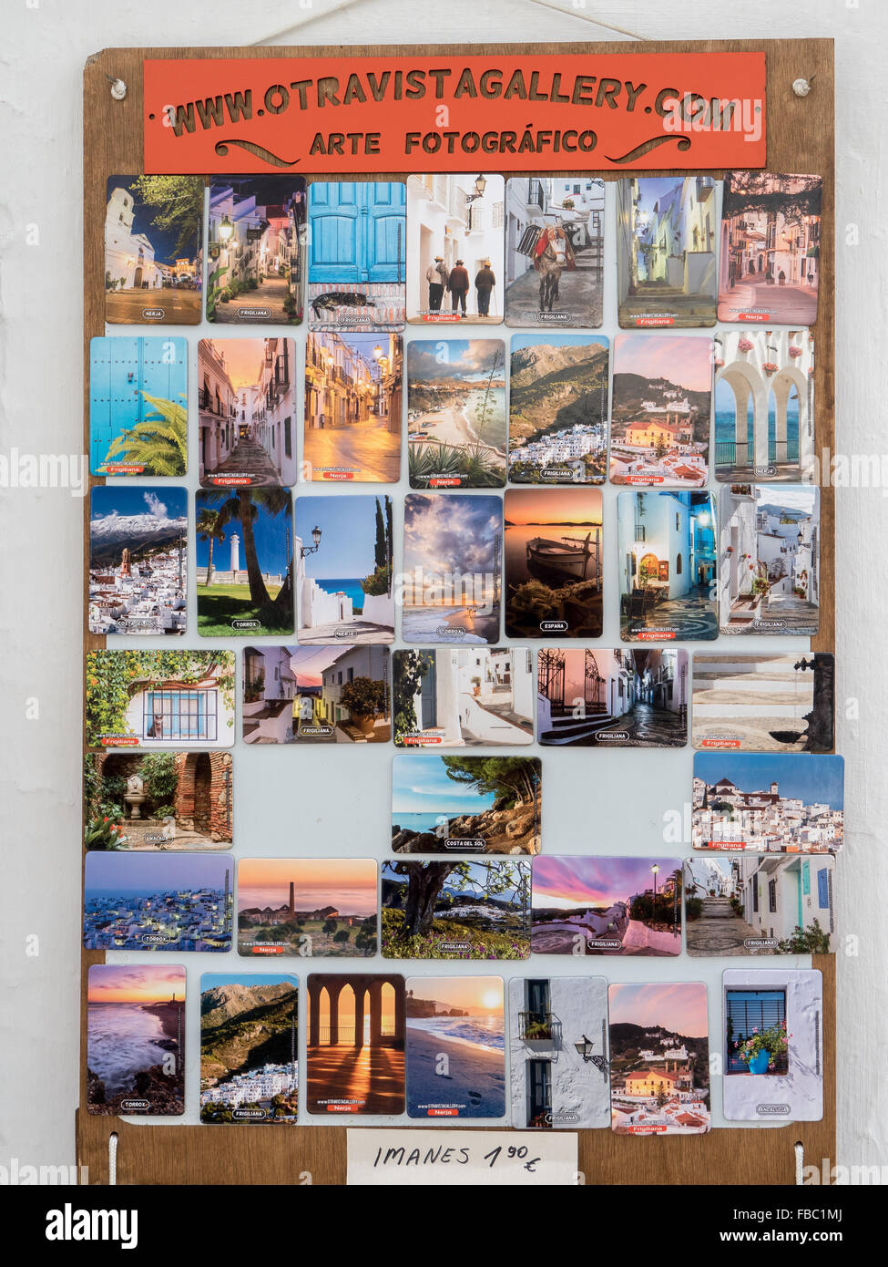 Cartoline Nerja, Costa del Sol, Spagna, Foto Stock