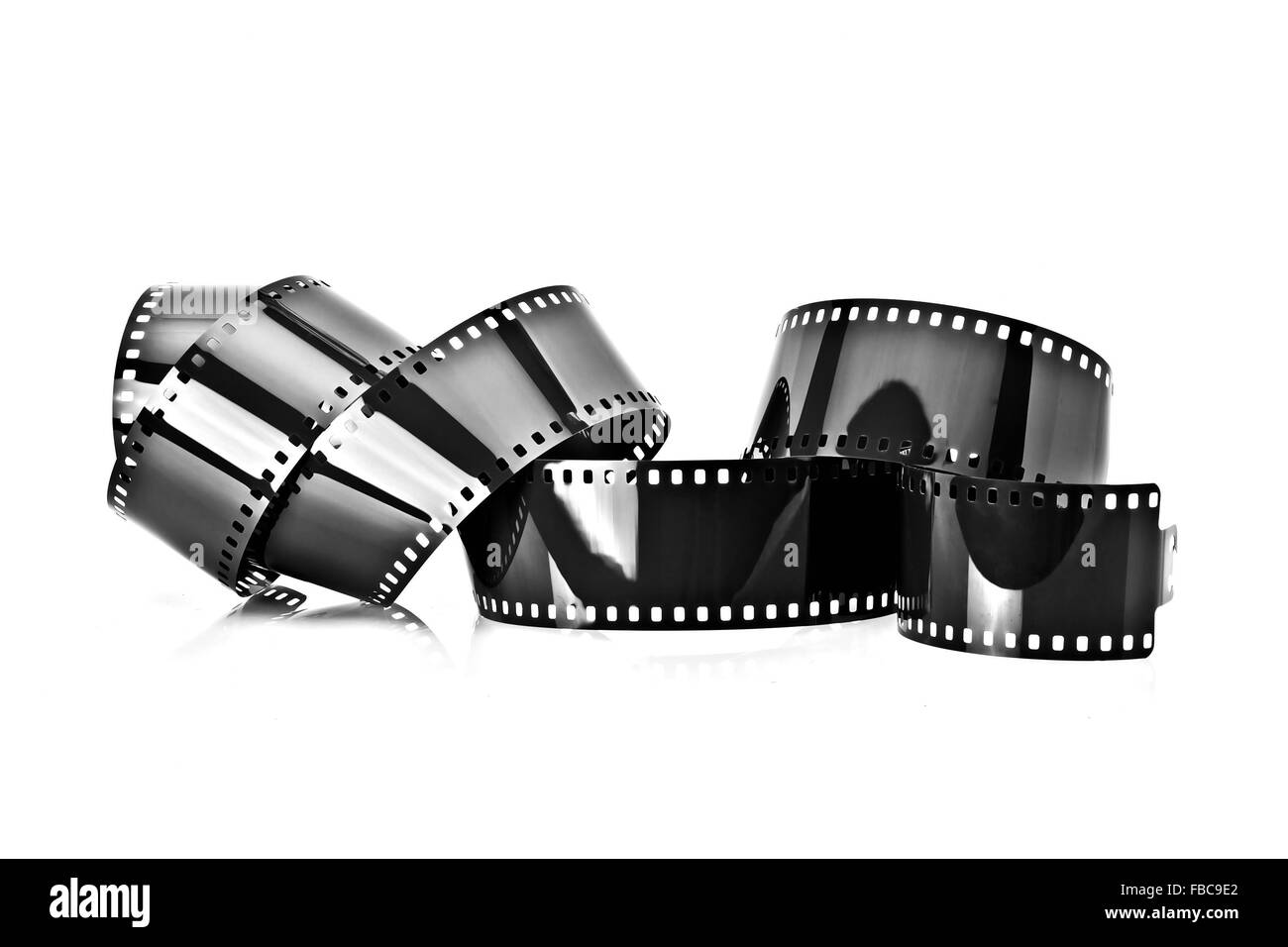 Le pellicole da 35 mm isolati su sfondo bianco Foto Stock