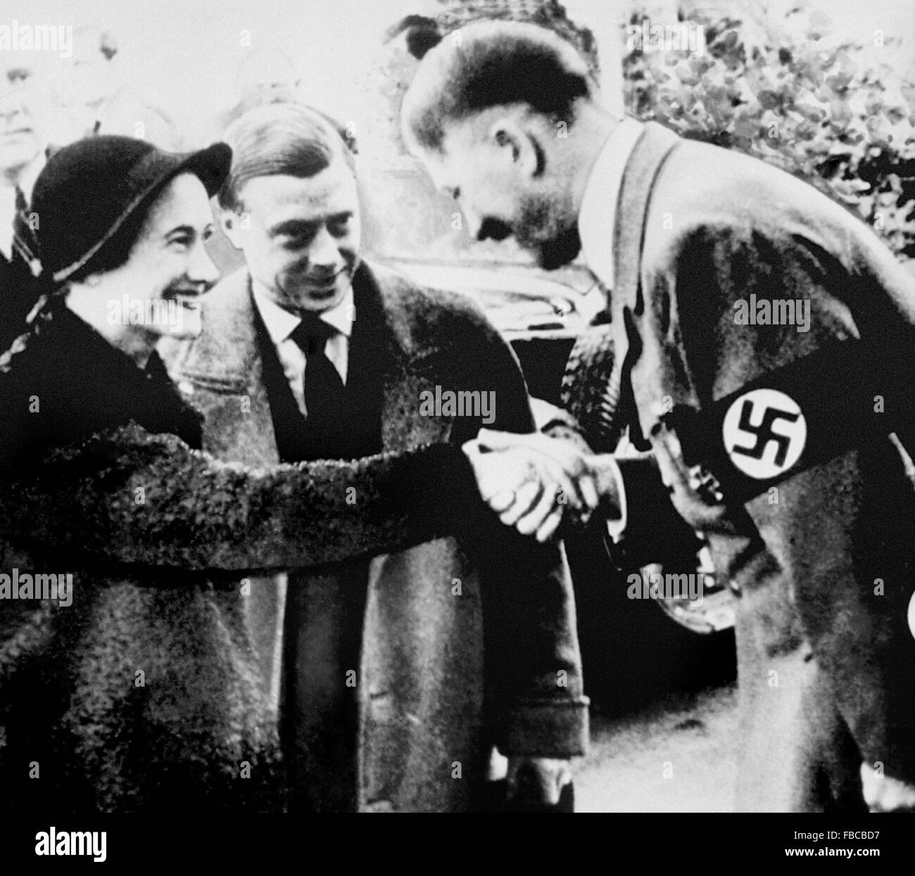 Il Duca e la Duchessa di Windsor incontro Adolf Hitler a Monaco di Baviera nel 1937 Foto Stock