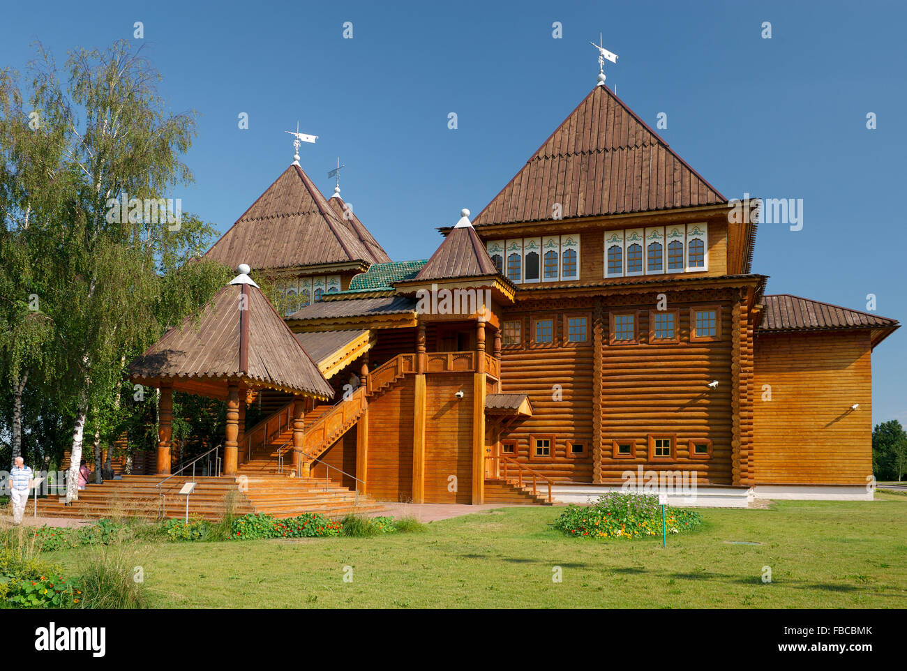 Mosca, ricreato il palazzo di legno dello zar Alexei Mikhailovich Romanov in Kolomenskoe Foto Stock