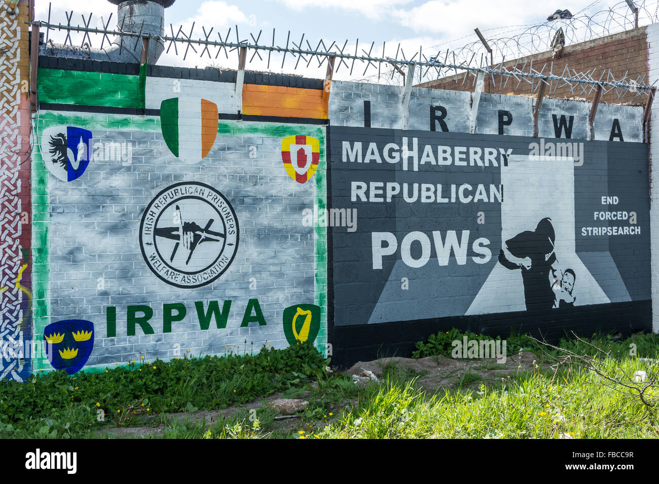 Il repubblicano irlandese murales nel filamento corto zona di Belfast Foto Stock