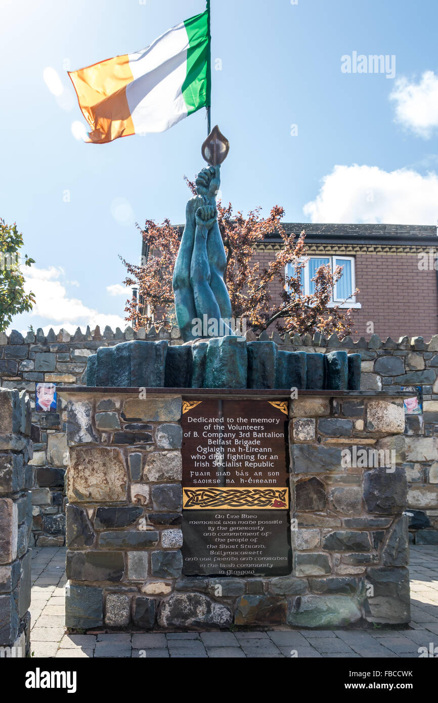 Filamento corto repubblicana irlandese memorial garden per locali volontari morti Foto Stock