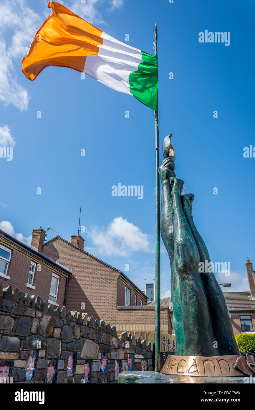Filamento corto repubblicana irlandese memorial garden per locali volontari morti Foto Stock