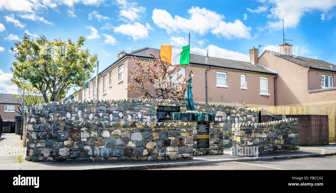 Filamento corto repubblicana irlandese memorial garden per locali volontari morti Foto Stock