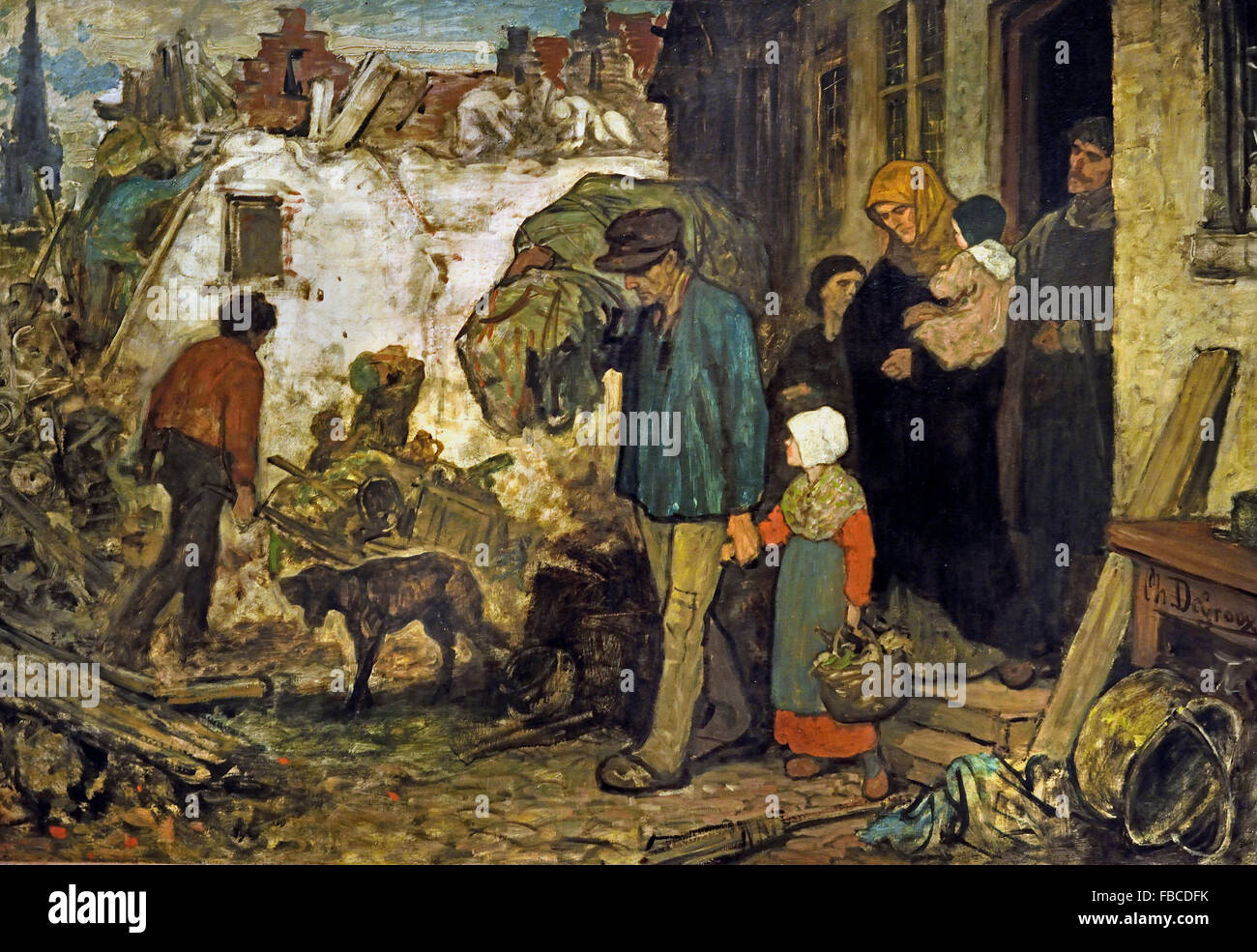 L'espulsione da Charles de Groux 1825-1870 belga fiamminga del Belgio Foto Stock