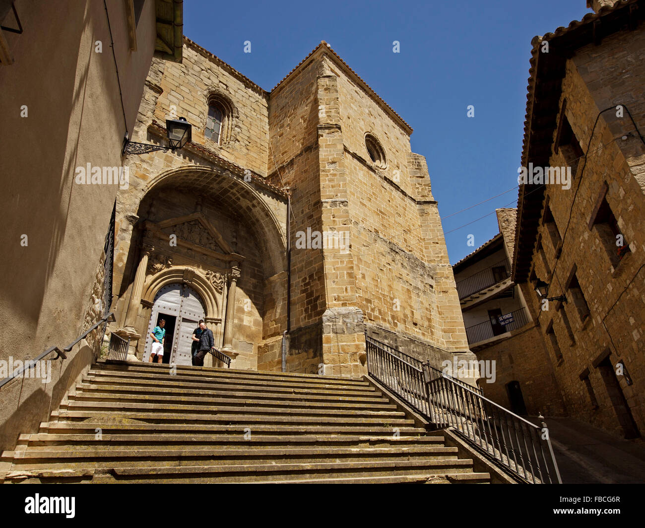 Chiesa di Santa Maria. Caseda. La Navarra. Spagna Foto Stock