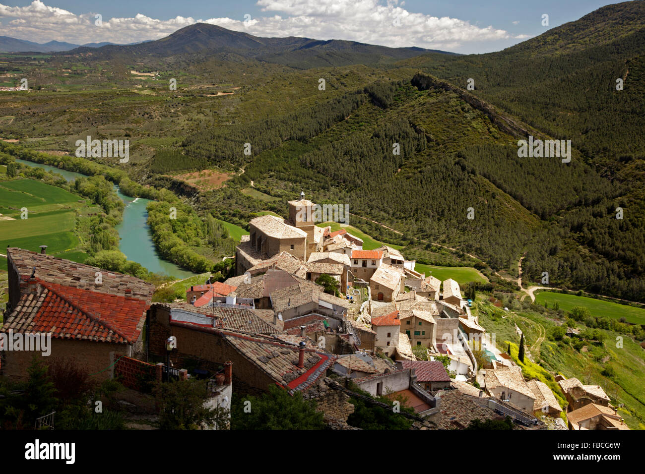 Gallipienzo, in Navarra. Spagna Foto Stock