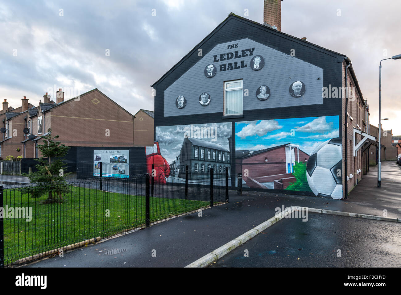La sala Ledley murale in East Belfast Foto Stock