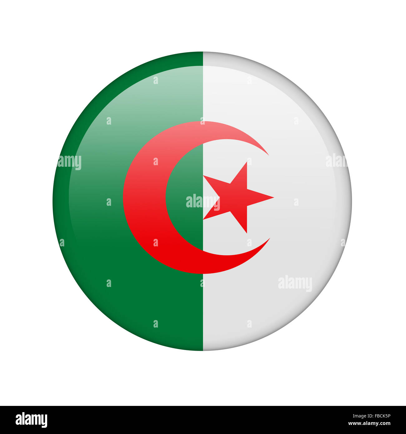 La bandiera algerina Foto Stock