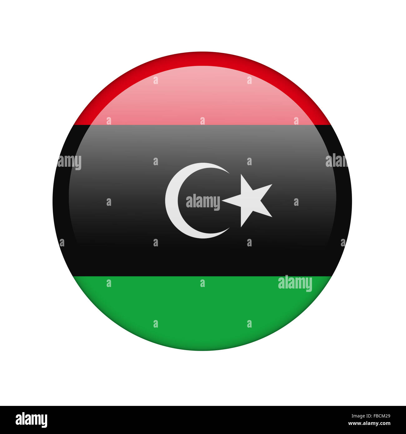 La bandiera libica Foto Stock