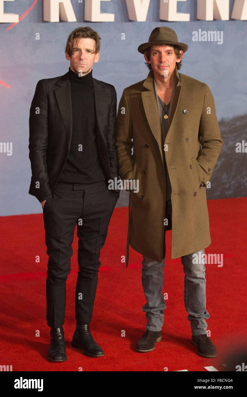 Londra, Regno Unito. Il 14 gennaio 2016. Paul Anderson e Lukas Haas frequentare il Regno Unito Premiere di 'L' Revenant presso Empire Leicester Square il 14 gennaio 2016 a Londra, Inghilterra. Credito: Immagini vibranti/Alamy Live News Foto Stock