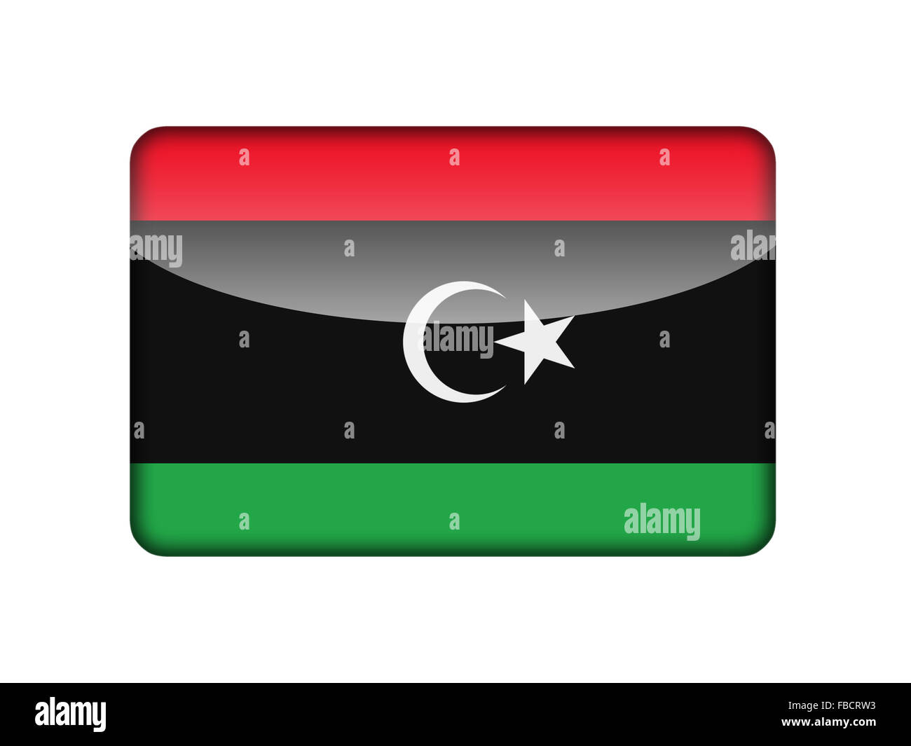 La bandiera libica Foto Stock