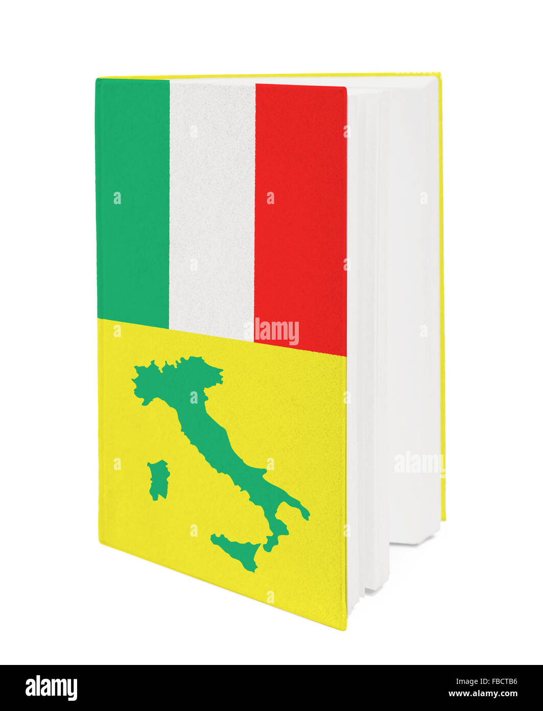 Concetto. Prenota con la bandiera nazionale Foto Stock