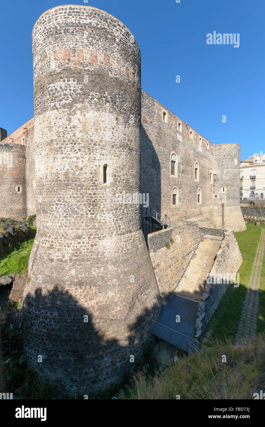Castello Ursino (Castello Svevo), Catania, Sicilia, Italia Foto Stock