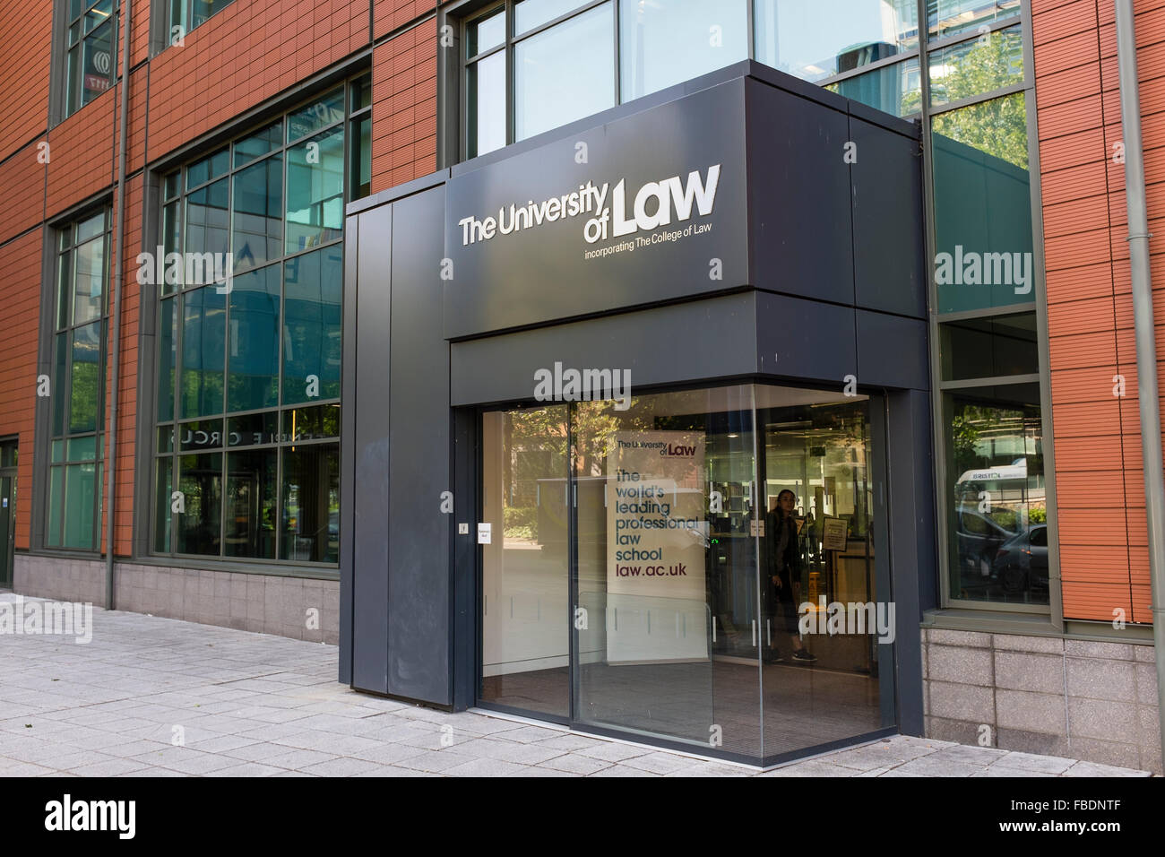 L'Università di diritto è un'università privata con un proprio grado attribuzione di poteri di diritto inglese, Bristol, Regno Unito Foto Stock