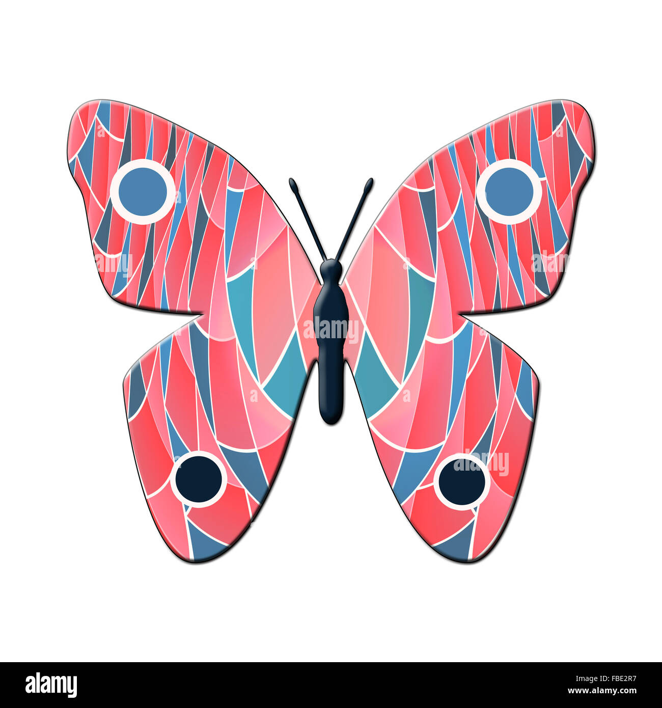 Arte digitale butterfly. Foto Stock