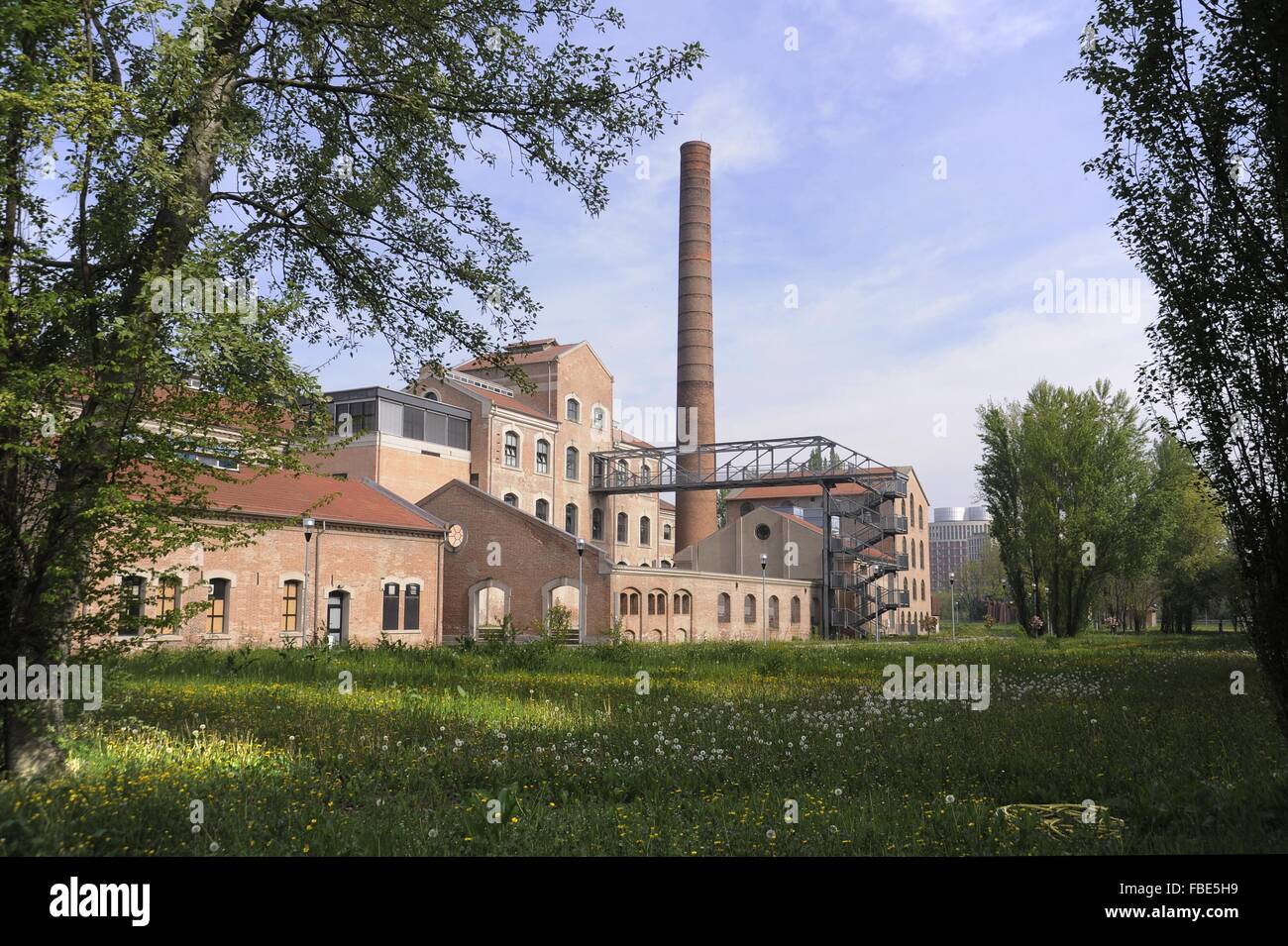 Università degli Studi di Ferrara (Italia), il sito della comunità scientifica e polo tecnologico nell'edificio industriale di una vecchia fabbrica di zucchero Foto Stock