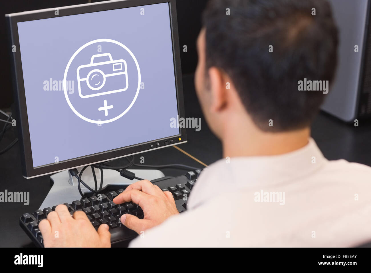 Immagine composita della fotografia app Foto Stock
