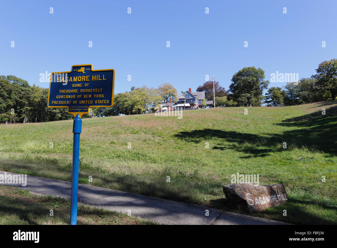 Sagamore Hill historic site home del presidente Theodore Roosevelt Oyster Bay Long Island New York Foto Stock