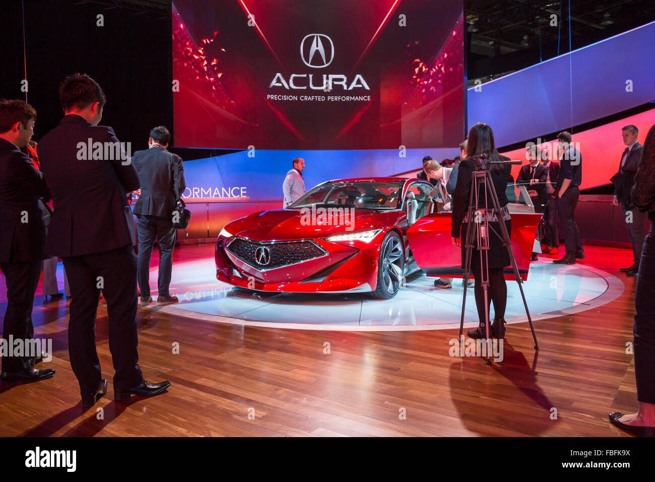 Detroit, Michigan - Acura il concetto di precisione sul display al North American International Auto Show. Foto Stock