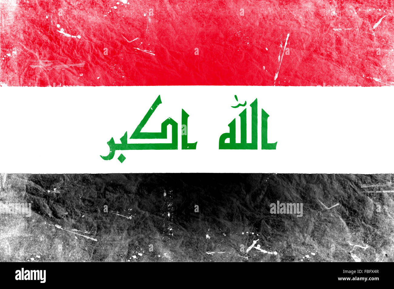 La bandiera irachena Foto Stock