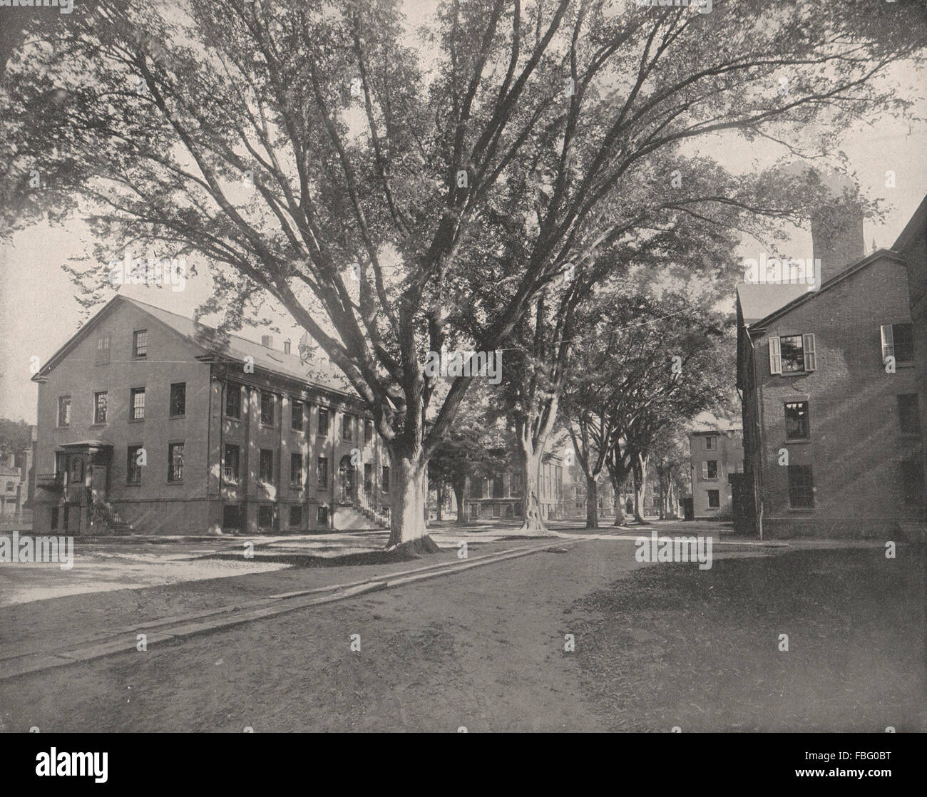 La "Sala Lettura' e il Tesoro, Yale College, New Haven, Connecticut, 1895 Foto Stock