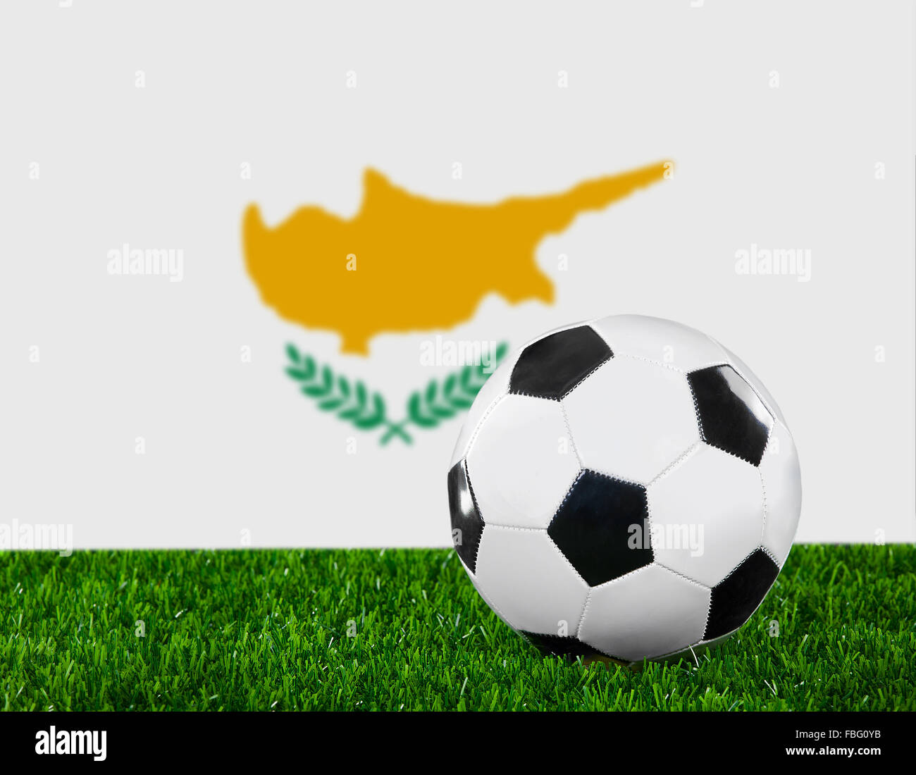 La bandiera cipriota Foto Stock