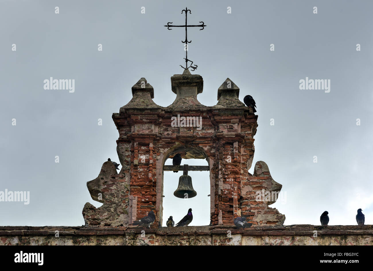 Strada storica cappella, Cappella di Cristo Salvatore nella vecchia San Juan, Puerto Rico. Foto Stock