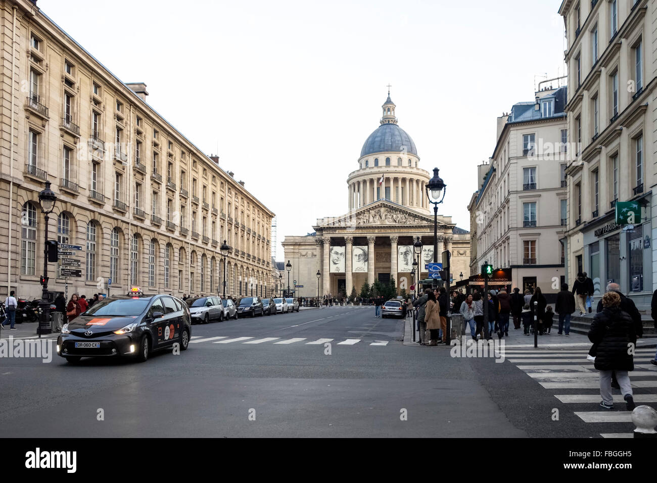 Visualizzare rue Soufflot con il Panthéon, Quartiere Latino, Mausoleo, Parigi Foto Stock